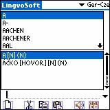 LingvoSoft Dictionary German <-> Czech for Palm OS 3.2.85 screenshot